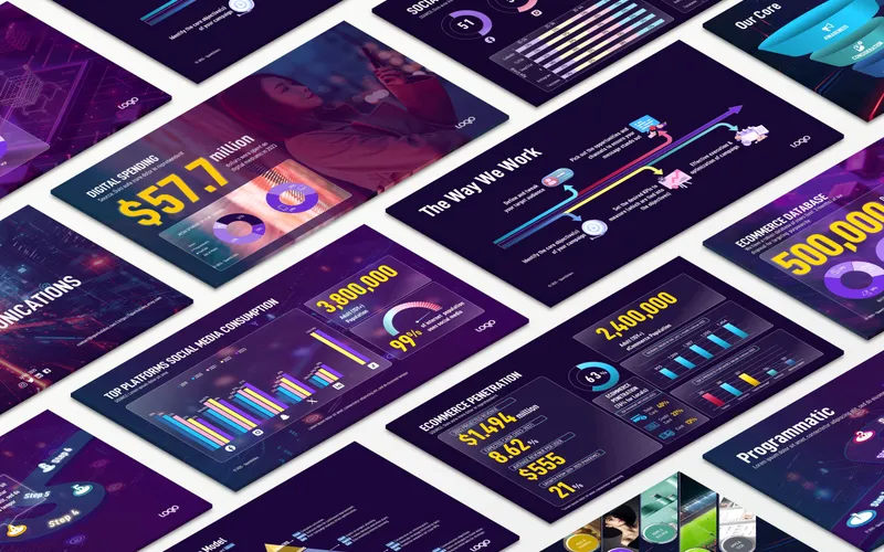Marketing Report PowerPoint Template preview