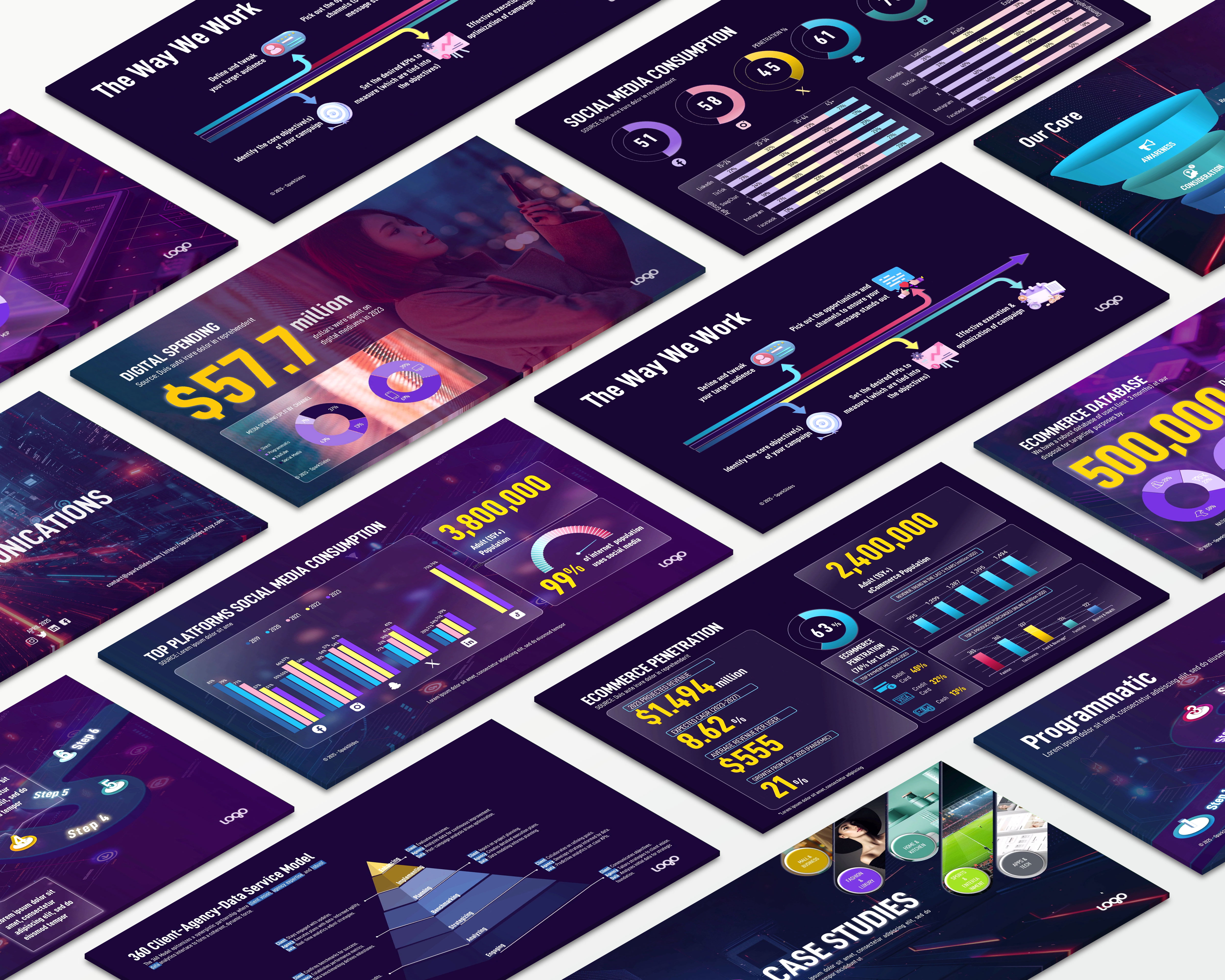 Marketing Report PowerPoint Template preview