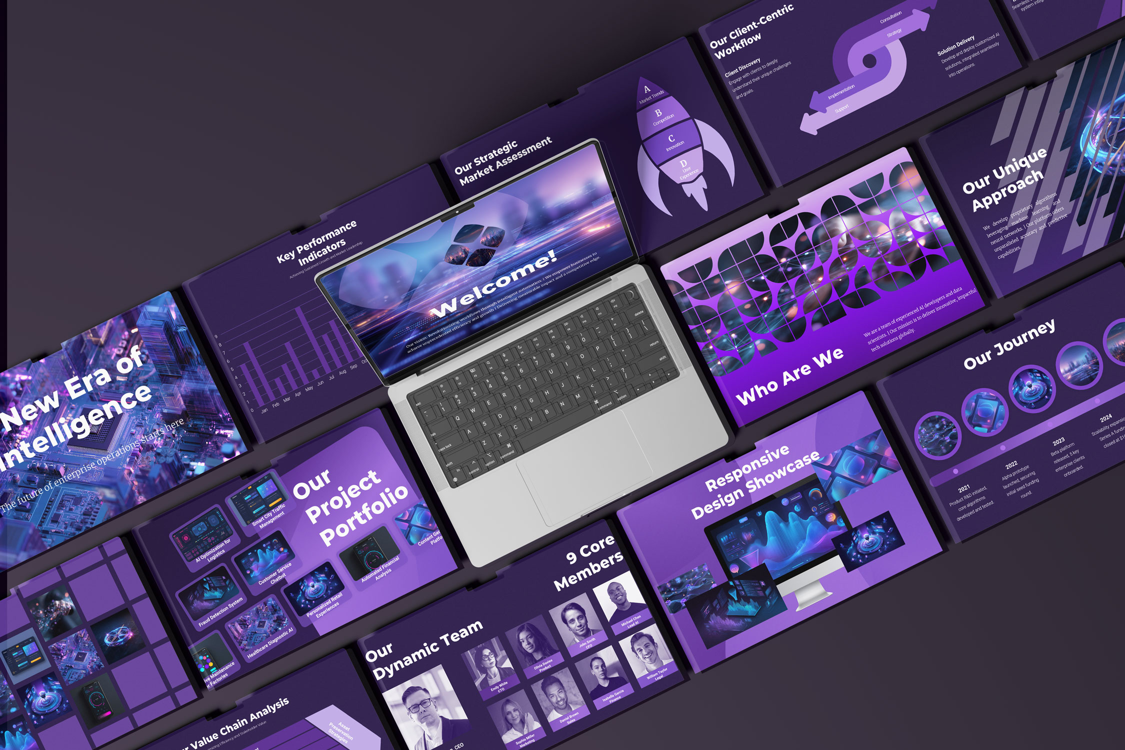 Animated Startup Pitch PPT preview